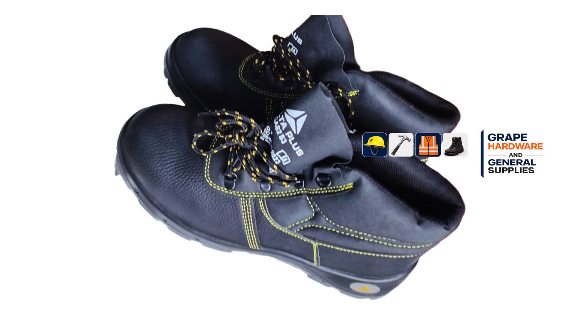 FORLI Safety Boot | S3+Ci+SRC Black Leather, Metal Toe, Steel Anti-Piercing Insole