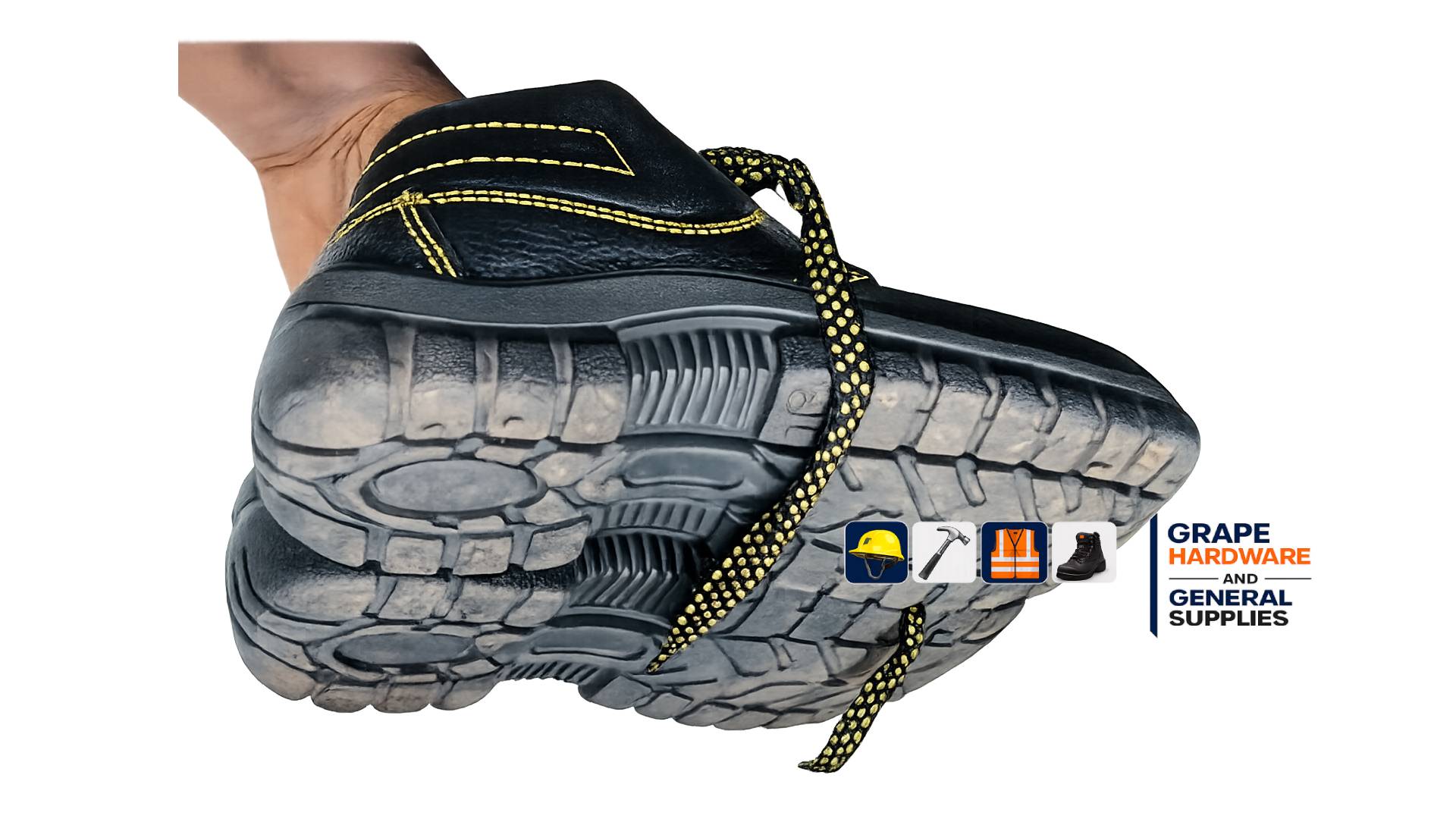 FORLI Safety Boot | S3+Ci+SRC Black Leather, Metal Toe, Steel Anti-Piercing Insole - Image 2