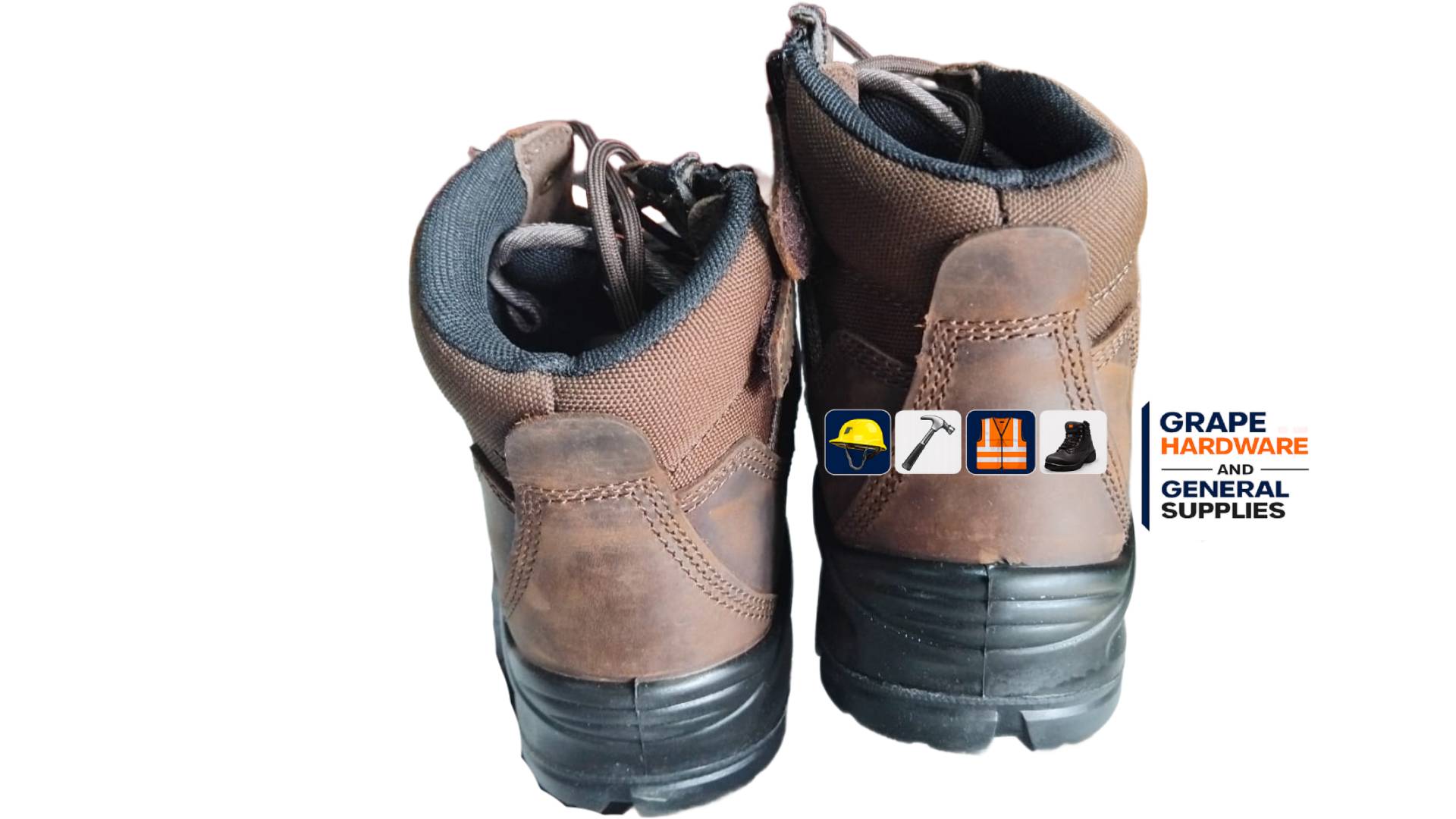 Men's Work Boots, Crazy Horse Leather, Steel Toes Mens Work Shoes, Non Slip Lace Up Protective Shoes, 6 Inch, Anti-Smashing,Anti-Fatigue (AT508, Brown) - Image 2