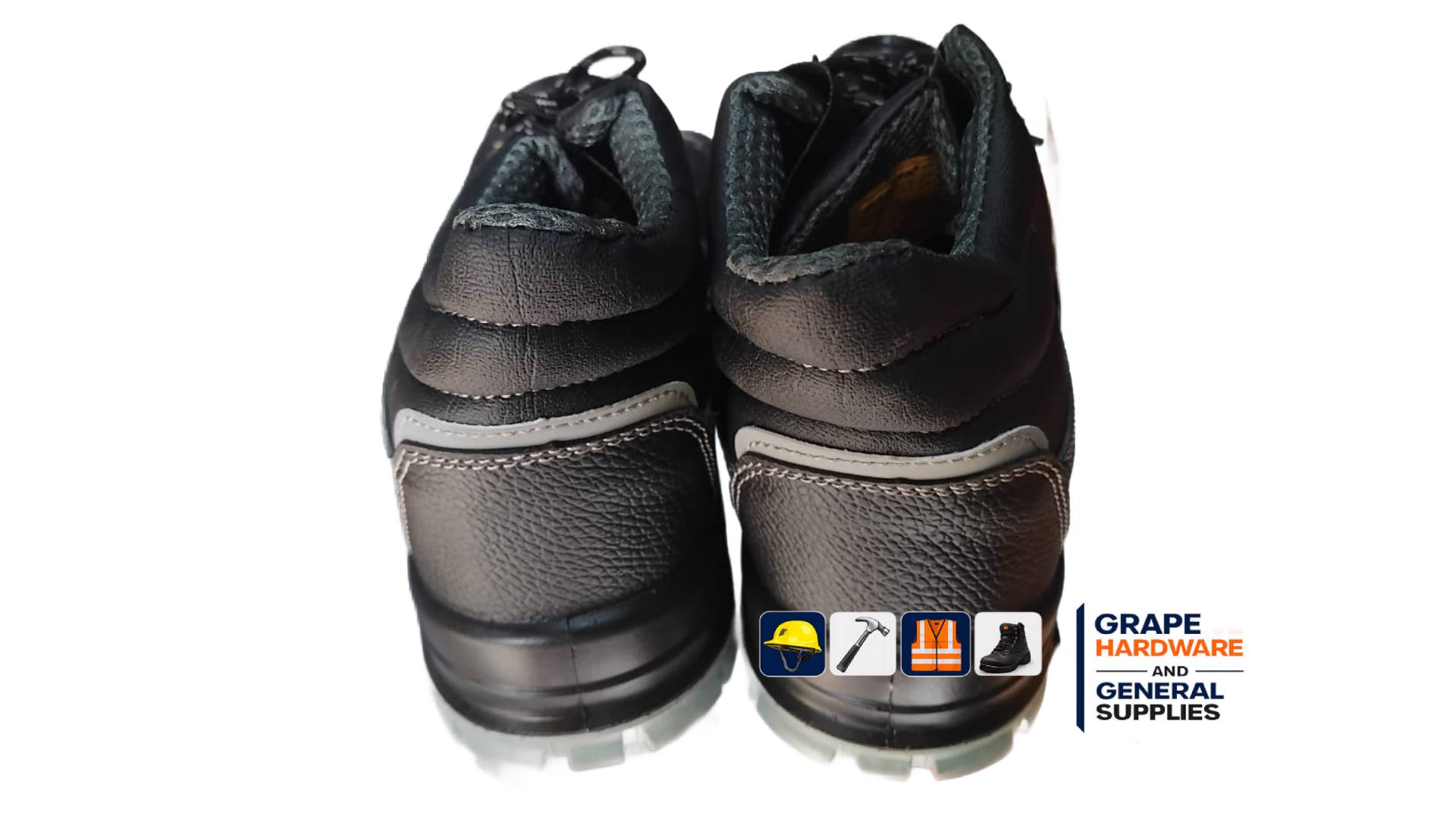 ELECANT Lace-up Steel Toe Safety Shoes for Construction, Factory and Industrial Work||Black Safety Shoes for Men - Image 3