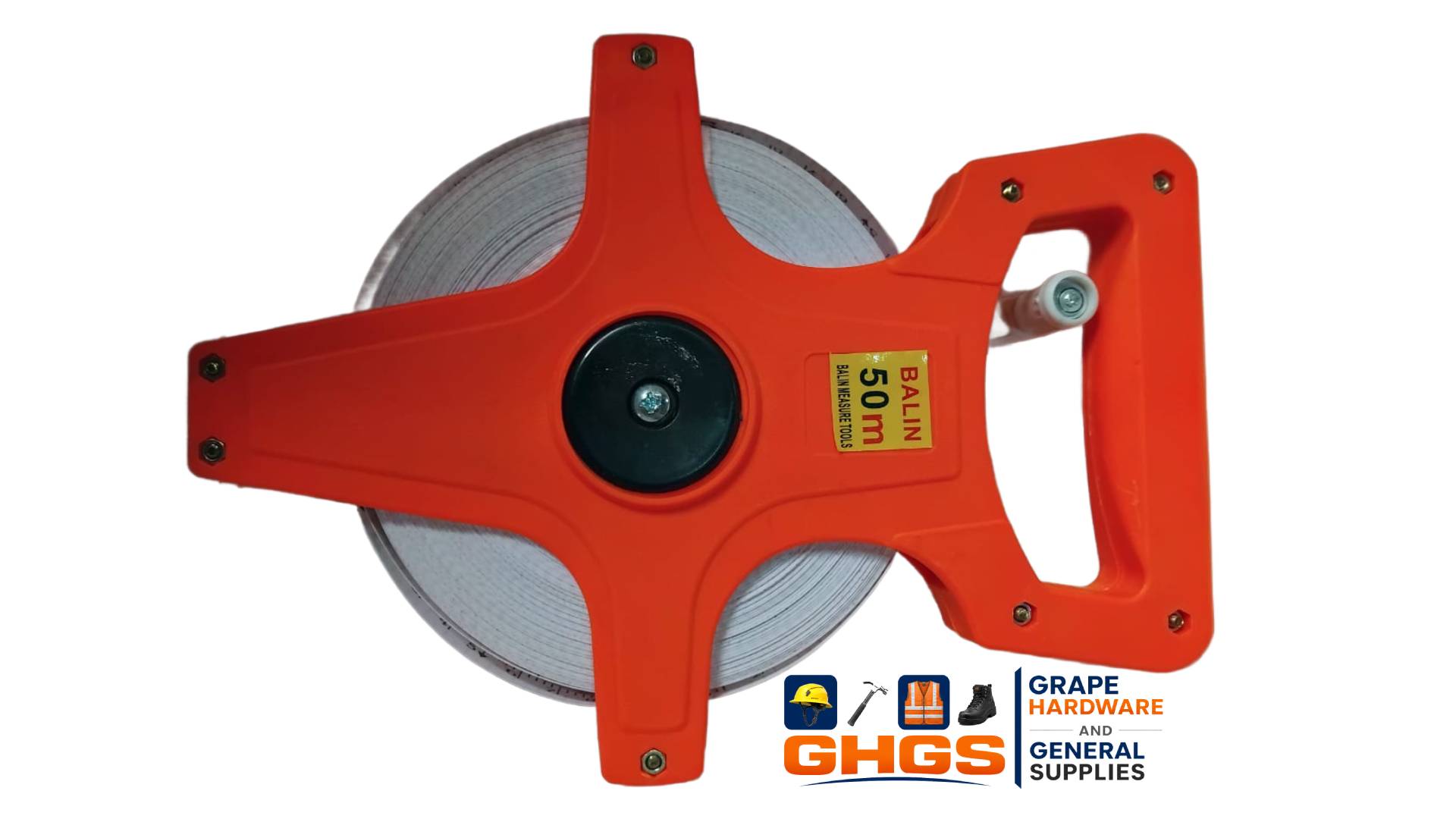 Open Reel Fiberglass Long 300 Ft Tape Measure Construction Track And Field 50,30 Meter Measuring Tape, Dual-Sided Measuring Reel With Feet And Meters