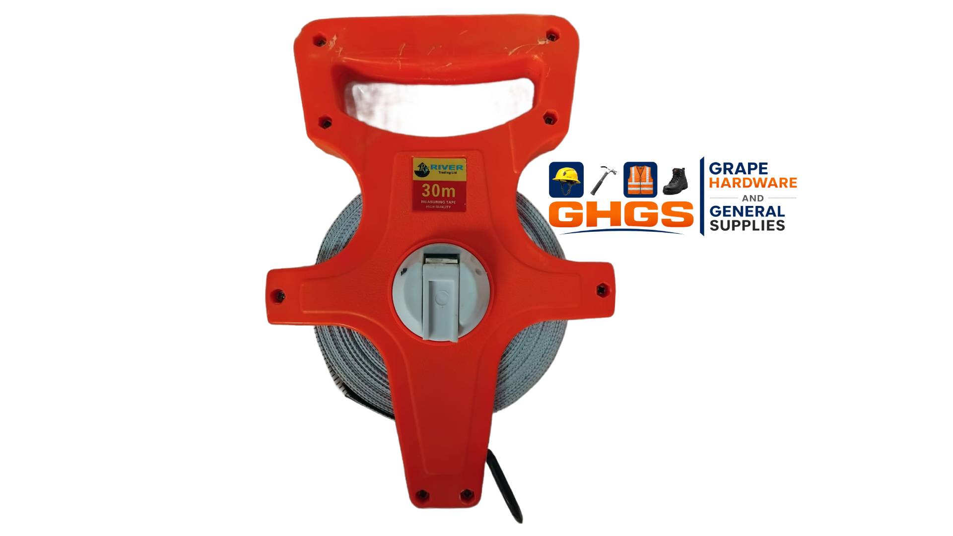 Open Reel Fiberglass Long 300 Ft Tape Measure Construction Track And Field 50,30 Meter Measuring Tape, Dual-Sided Measuring Reel With Feet And Meters - Image 2