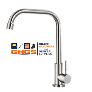 Cold Only Water Tap Single Hole Kitchen Sink Faucet SUS304 Stainless Steel Brushed Nickel