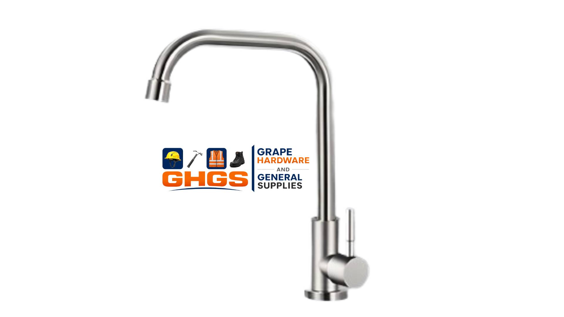 Cold Only Water Tap Single Hole Kitchen Sink Faucet SUS304 Stainless Steel Brushed Nickel