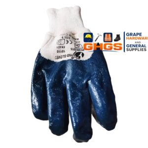 Blue Nitrile Coated Safety Work Gloves – Industrial Protective Grip Gloves for Construction & General Use