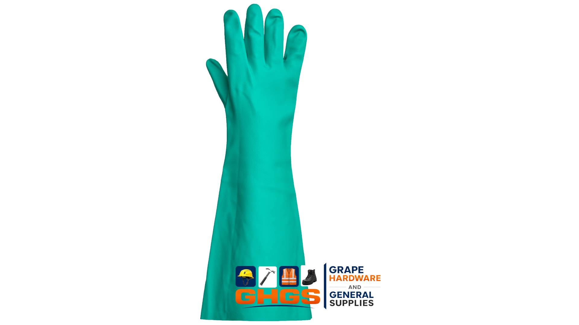 Chemical-resistant gloves for extended arm coverage
